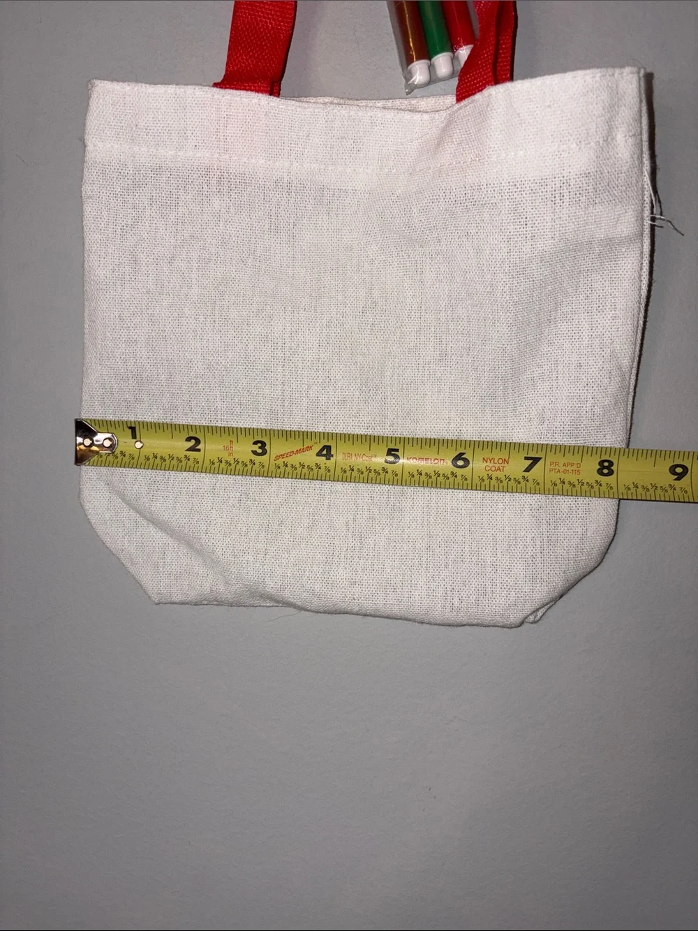 New Holiday Gingerbread Coloring Tote Bag with Red Handles
